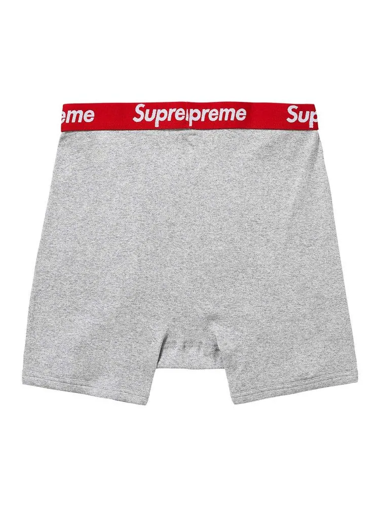 Боксеры Supreme x Hanes Boxer Briefs (2 Pack) — изображение 2 из 3, серый