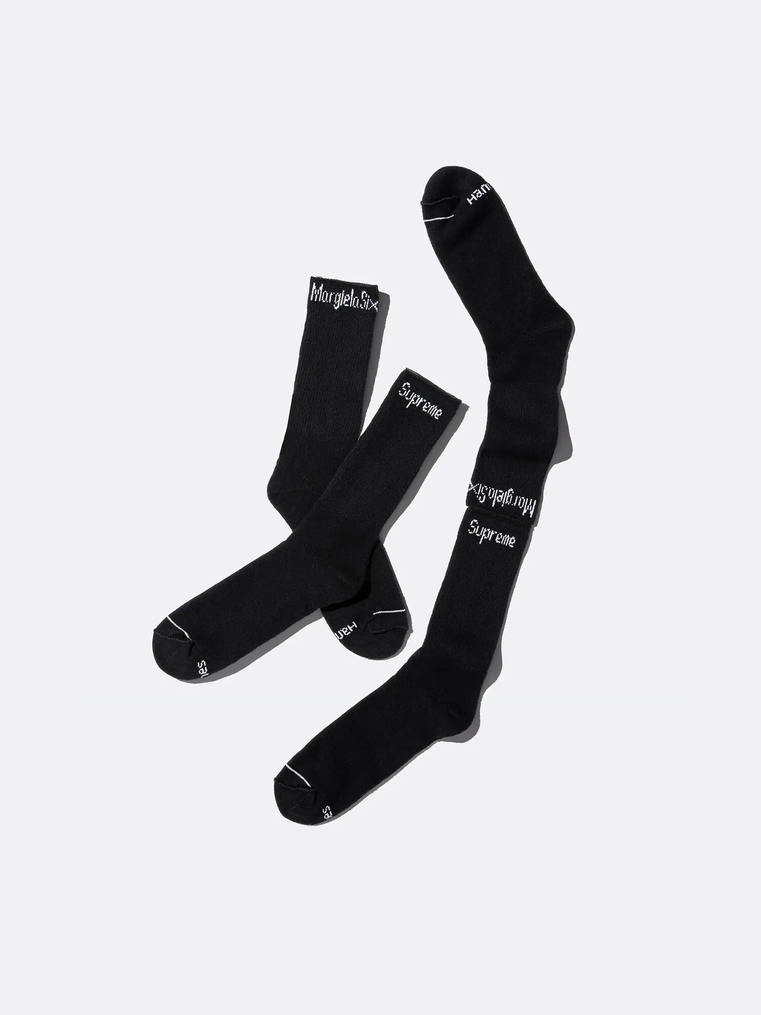 Носки Supreme x MM6 Maison Margiela x Hanes Crew — изображение 2 из 2, черный