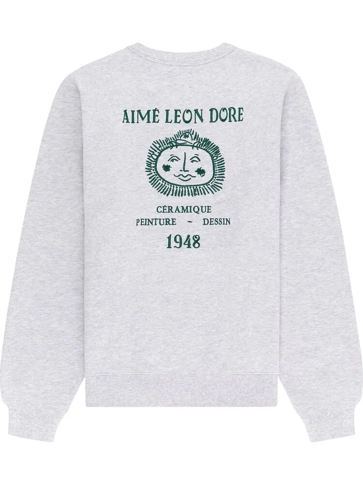 Толстовка Aimé Leon Dore Artiste Crewneck 'Silver Mix' — изображение 2 из 2, серый