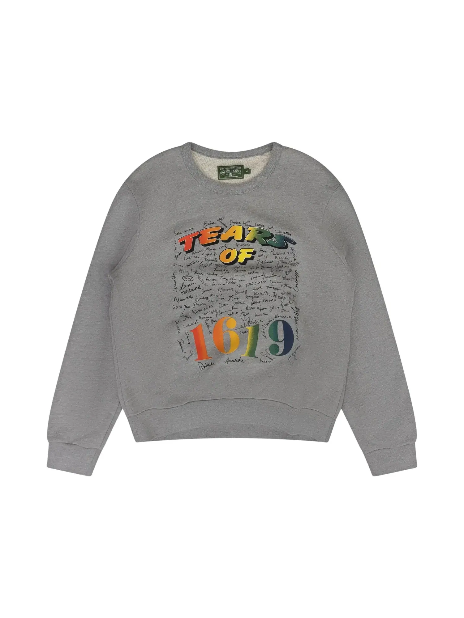Свитшот Denim Tears Tears Of 1619 Crewneck — изображение 1 из 1, серый