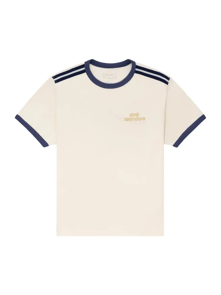 Футболка Aimé Leon Dore Retro Ringer Tee — изображение 1 из 2, бежевый
