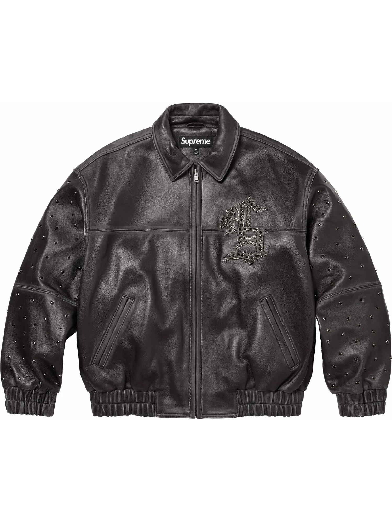 Куртка Supreme Gem Studded Leather — изображение 1 из 2, черный