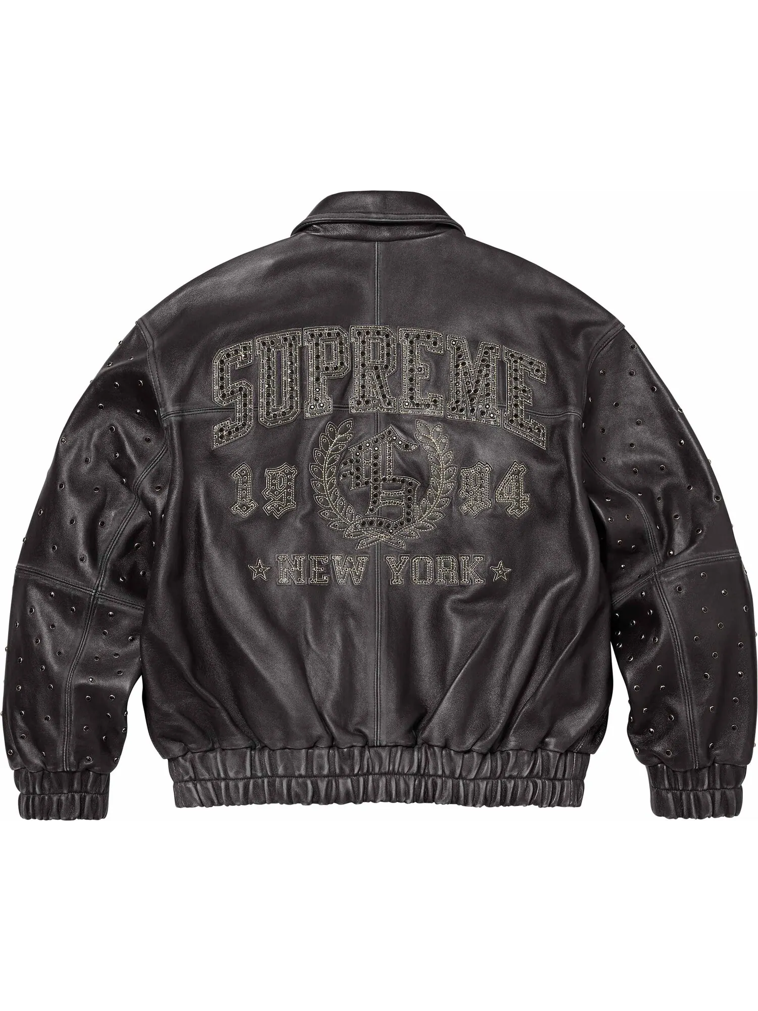 Куртка Supreme Gem Studded Leather — изображение 2 из 2, черный