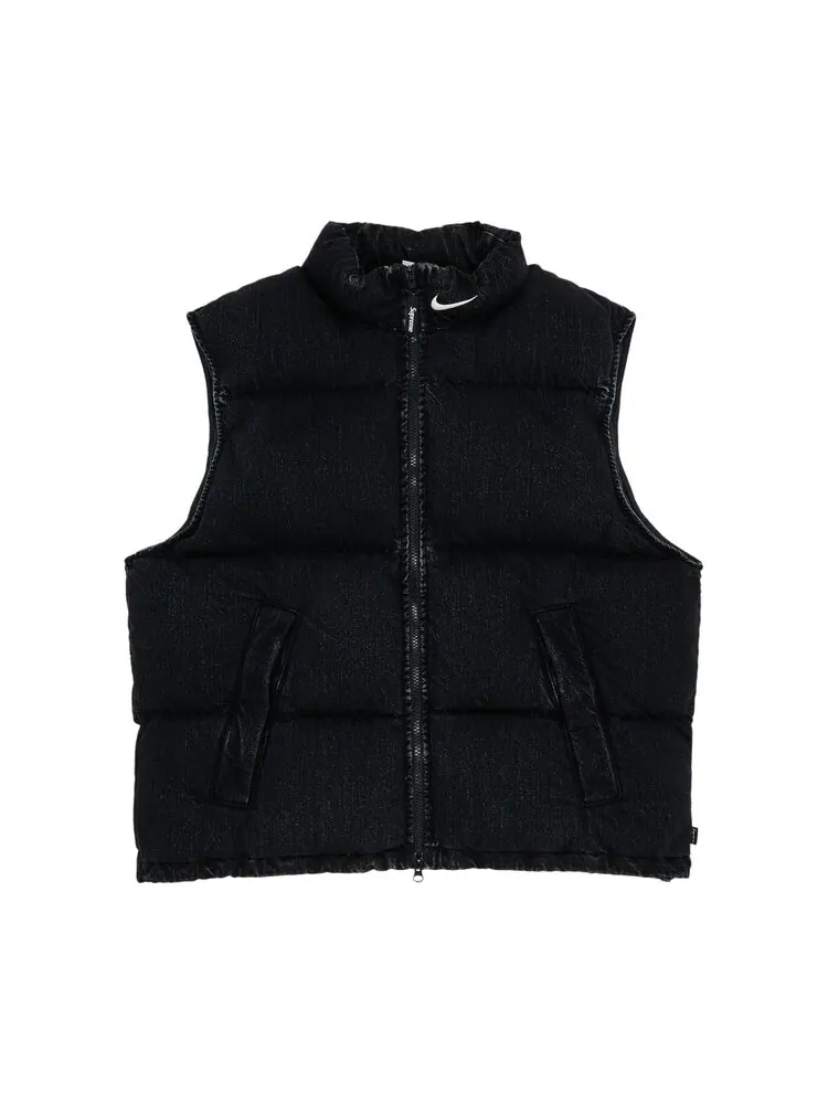 Жилет Supreme x Nike Denim Puffer Vest — изображение 1 из 3, черный