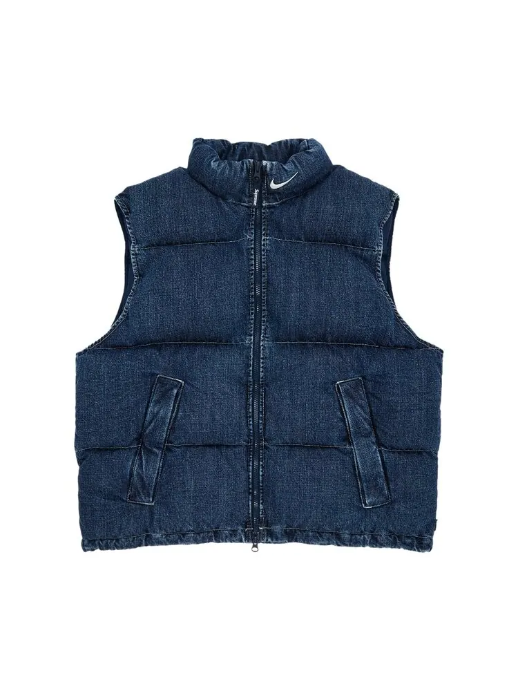 Жилет Supreme x Nike Denim Puffer Vest — изображение 1 из 3, синий