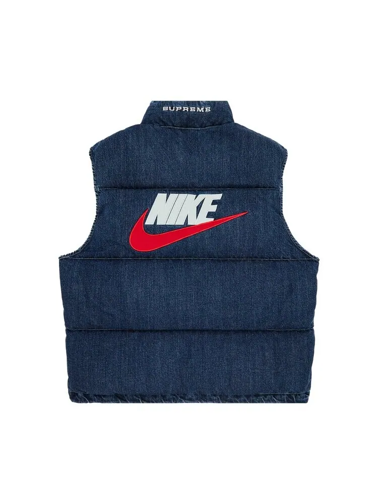 Жилет Supreme x Nike Denim Puffer Vest — изображение 2 из 3, синий