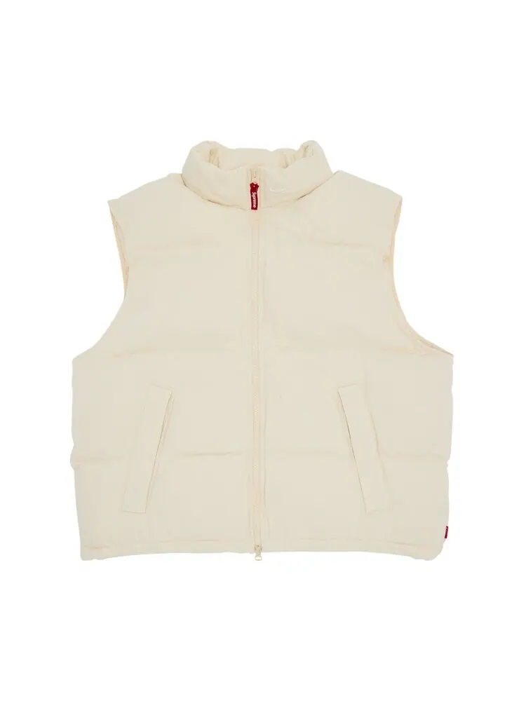 Жилет Supreme x Nike Denim Puffer Vest — изображение 1 из 3, бежевый
