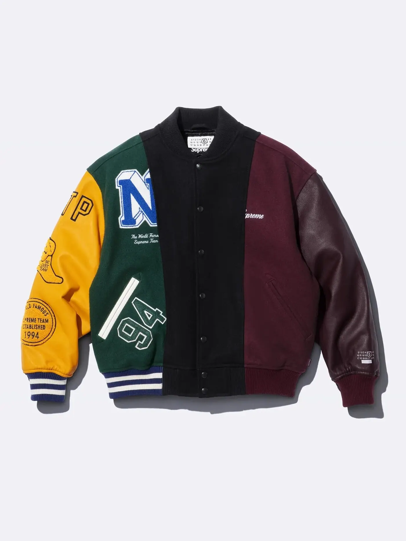 Бомбер Supreme x MM6 Maison Margiela Split Varsity — изображение 1 из 6, мульти