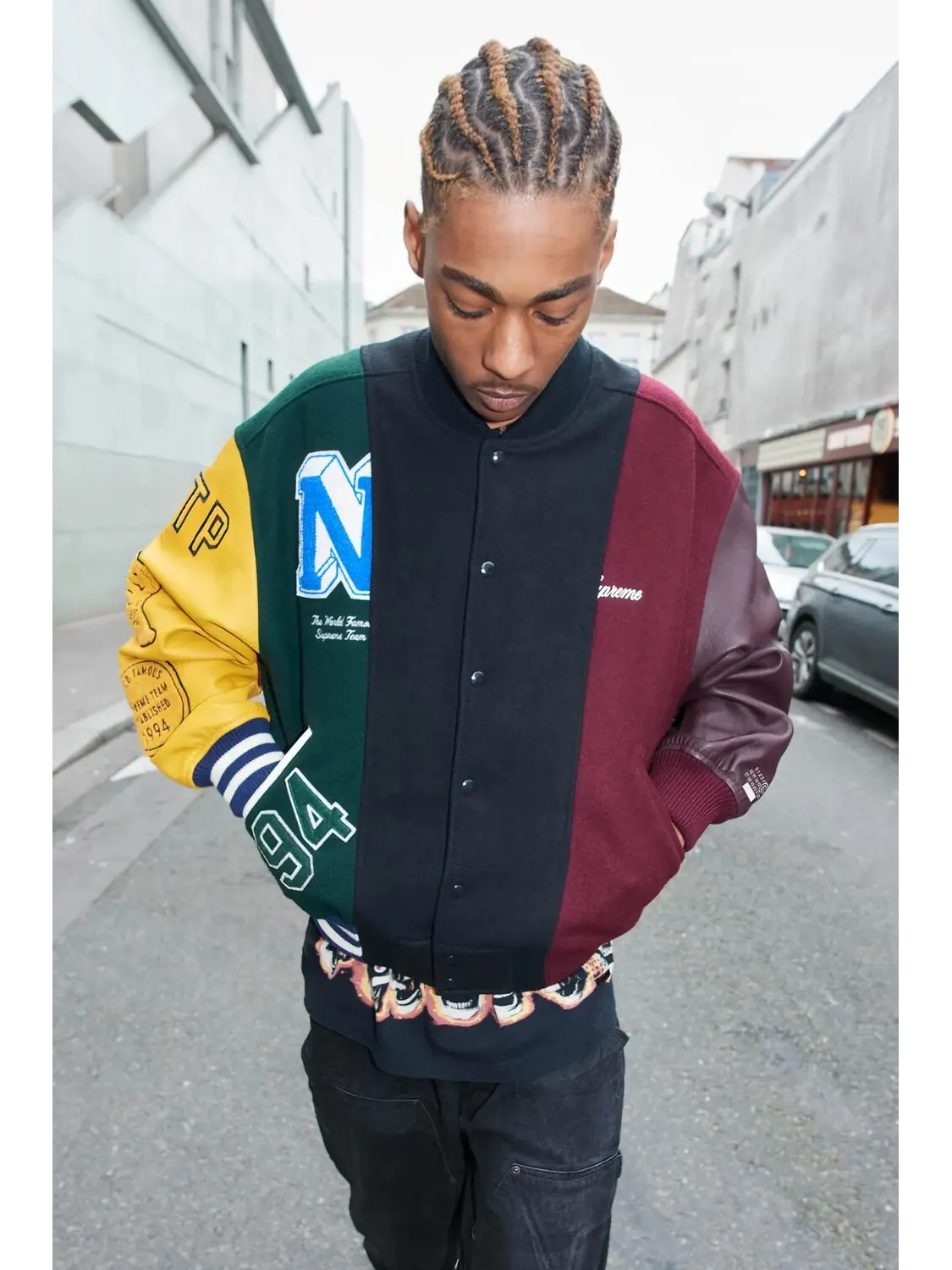Бомбер Supreme x MM6 Maison Margiela Split Varsity — изображение 4 из 6, мульти