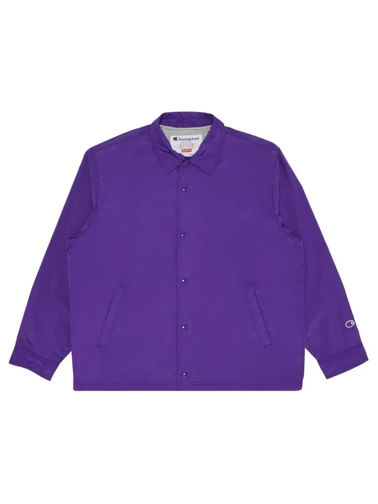 Куртка Supreme x Champion Coaches Jacket — изображение 1 из 3, фиолетовый