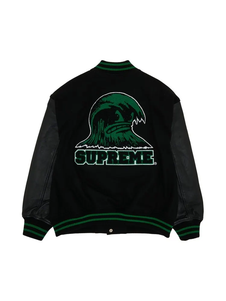Куртка Supreme Wave Varsity Jacket — изображение 2 из 3, черный