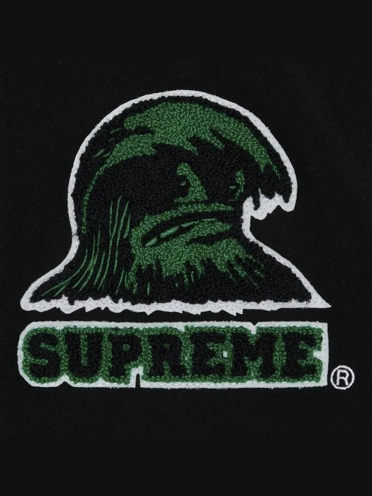 Куртка Supreme Wave Varsity Jacket — изображение 3 из 3, черный