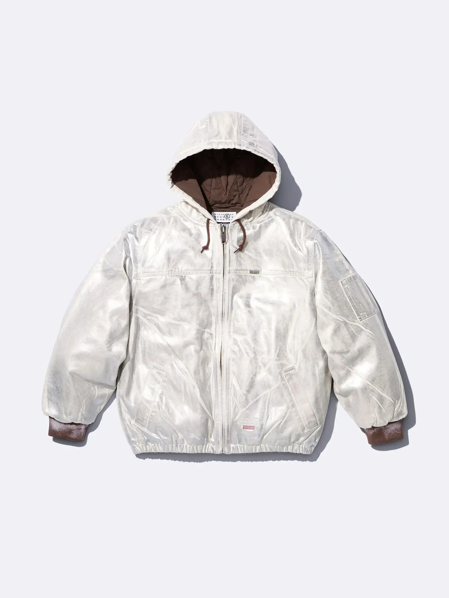 Куртка с капюшоном Supreme x MM6 Maison Margiela Foil — изображение 1 из 7, серебряный