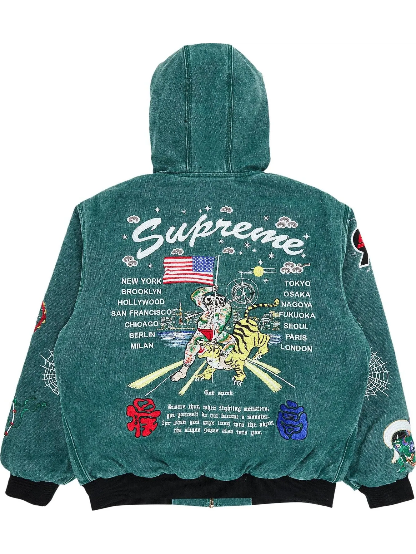 Куртка Supreme AOI Hooded Work — изображение 2 из 3, бирюзовый