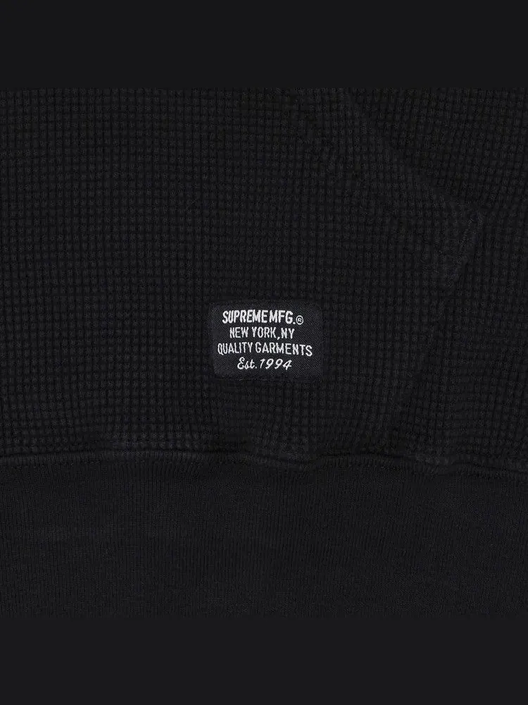 Толстовка Supreme Hooded Zip Up Thermal — изображение 3 из 3, черный