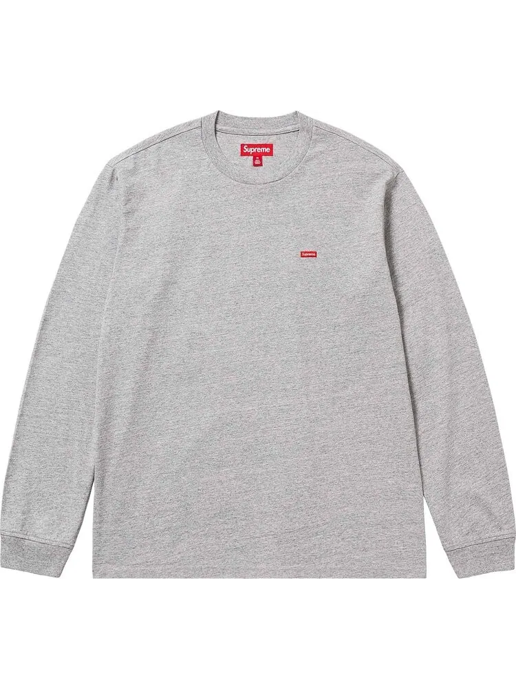 Лонгслив Supreme Small Box 'Heather Grey' — изображение 1 из 1, серый