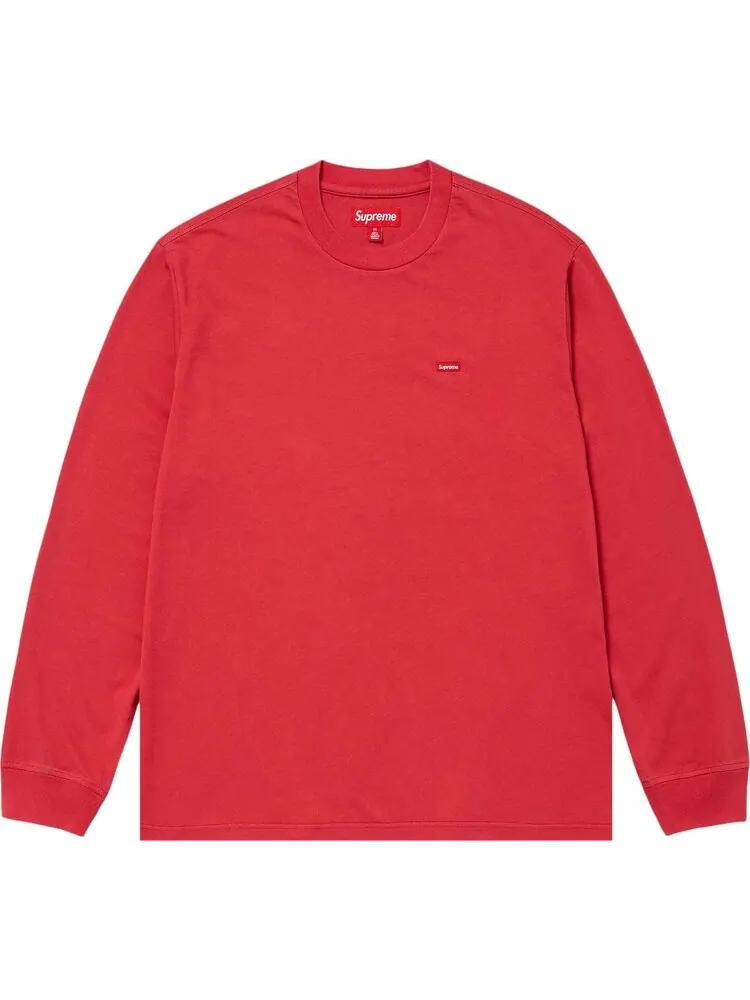 Лонгслив Supreme Small Box 'Washed Red' — изображение 1 из 1, красный