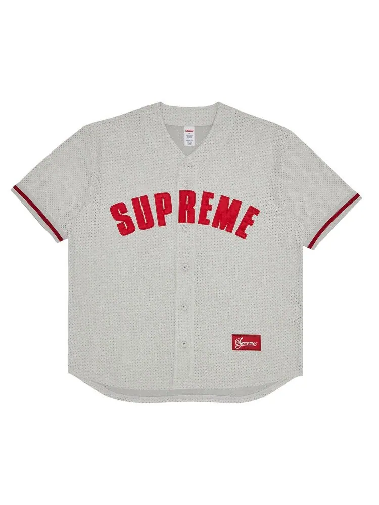 Джерси Supreme Ultrasuede Mesh Baseball Jersey Grey — изображение 1 из 2, серый