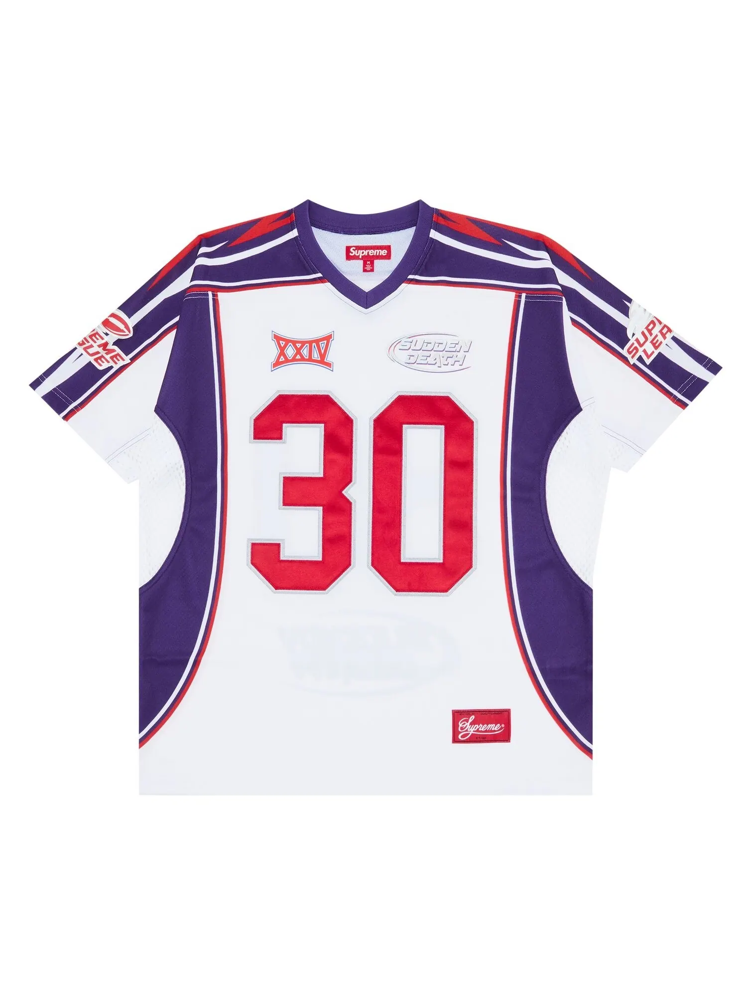 Футболка Supreme Sudden Death Football Jersey — изображение 1 из 3, белый/мультиколор