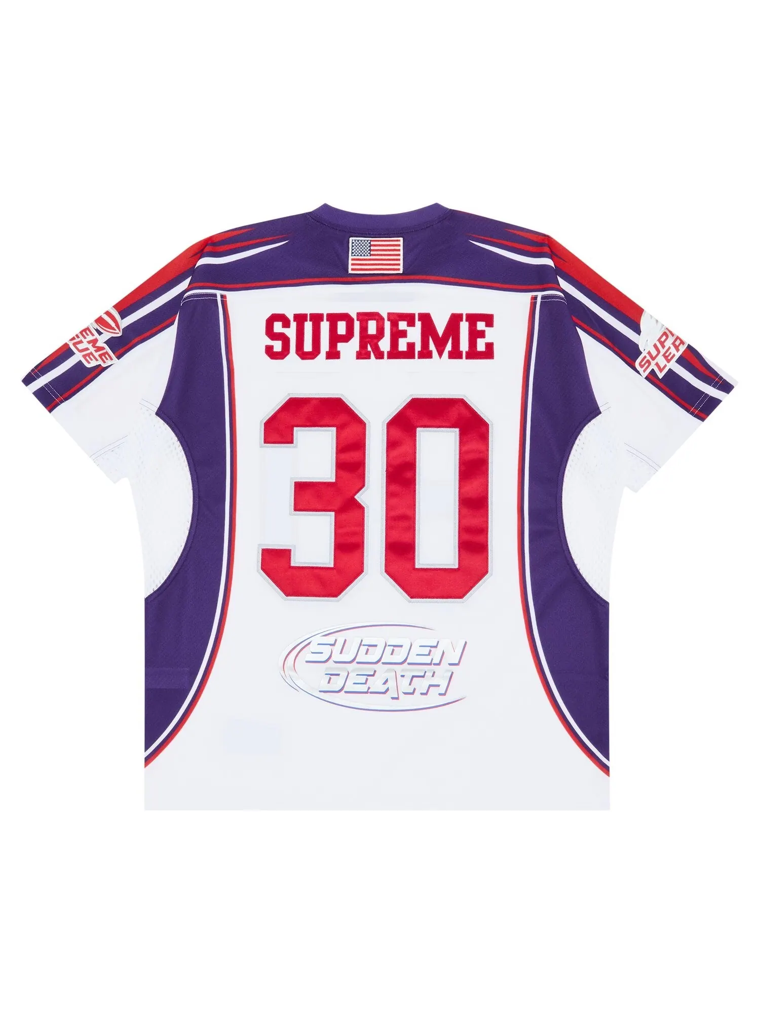 Футболка Supreme Sudden Death Football Jersey — изображение 2 из 3, белый/мультиколор