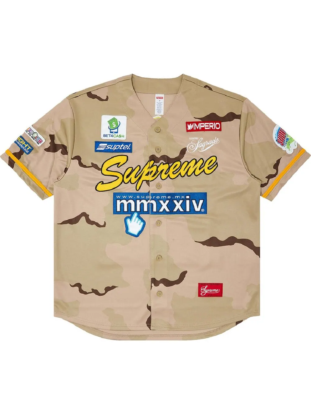 Рубашка Supreme Chosen One Baseball Jersey — изображение 1 из 3, бежевый