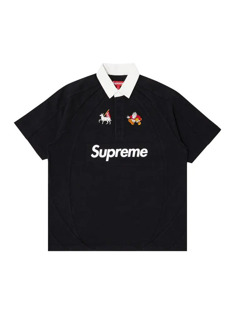 Футболка Supreme Short-Sleeve Rugby — изображение 1 из 3, черный