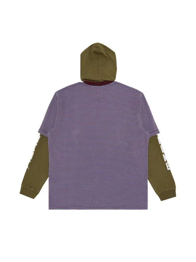 Топ Supreme Layered Hooded Long-Sleeve Top — изображение 2 из 3, зеленый