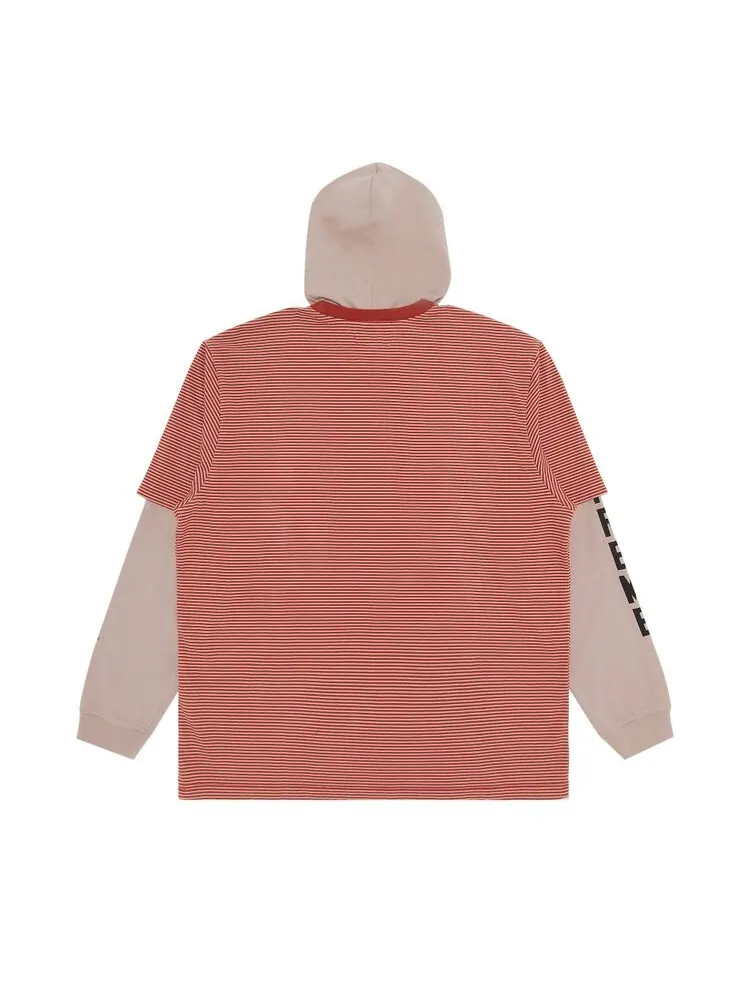 Топ Supreme Layered Hooded Long-Sleeve Top — изображение 2 из 3, бежевый