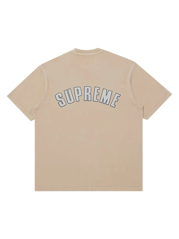 Топ Supreme Cracked Arc Short-Sleeve Top — изображение 2 из 3, бежевый