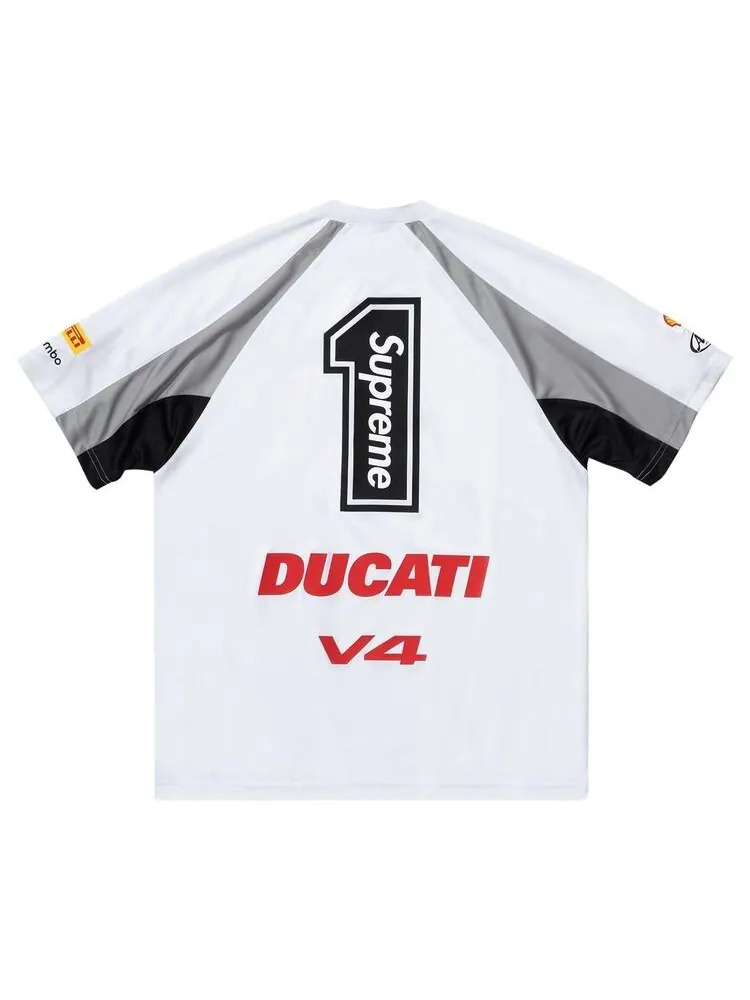 Футболка Supreme x Ducati Soccer Jersey White — изображение 2 из 2, белый