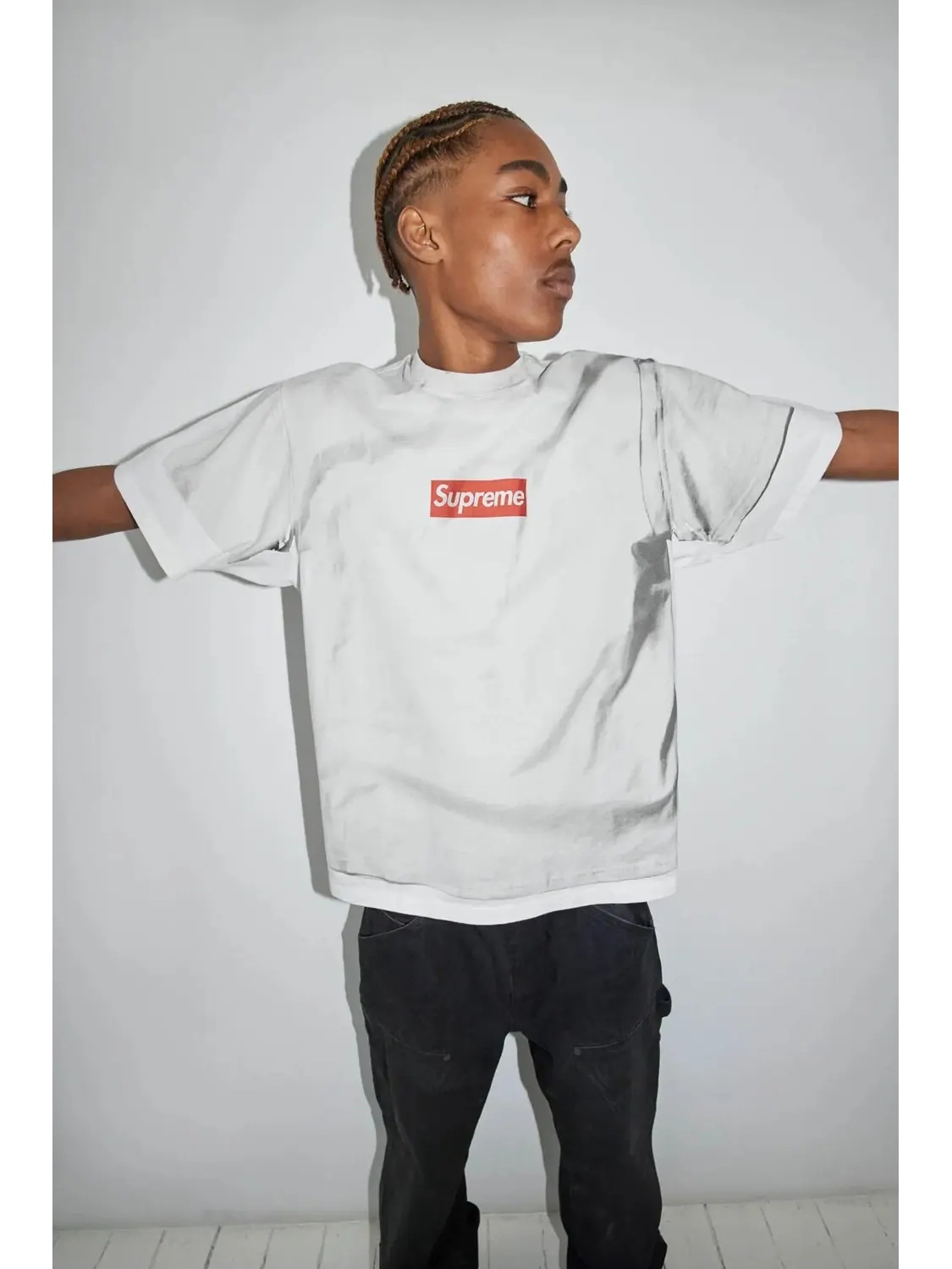 Футболка Supreme x MM6 Maison Margiela Box Logo — изображение 1 из 4, белый