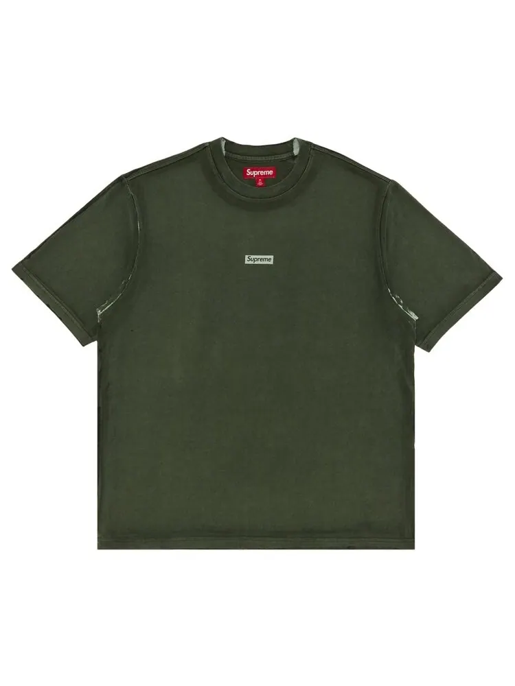 Майка Supreme Overprint Small Box Short-Sleeve Top — изображение 1 из 2, зеленый
