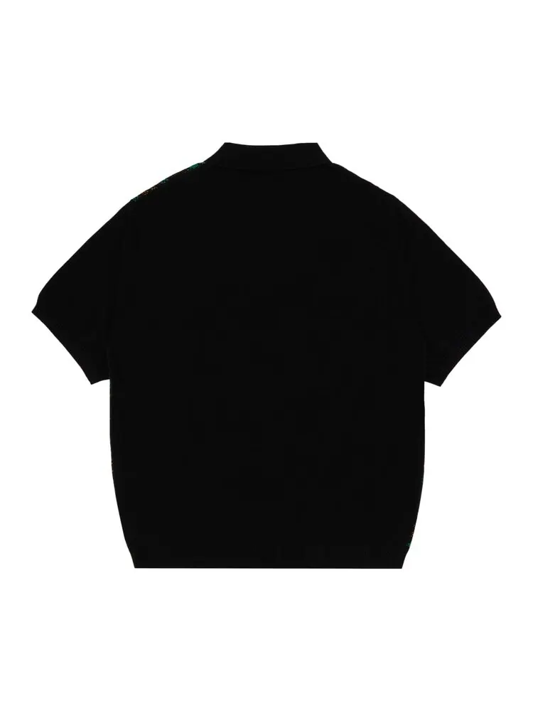 Поло Supreme Plaid Knit Short-Sleeve Polo — изображение 2 из 3, черный
