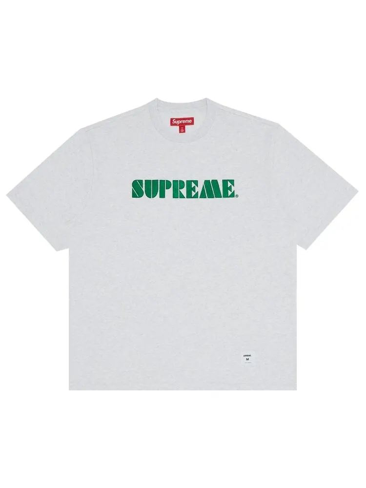Топ Supreme Stencil Embroidered Short-Sleeve Top — изображение 1 из 2, серый