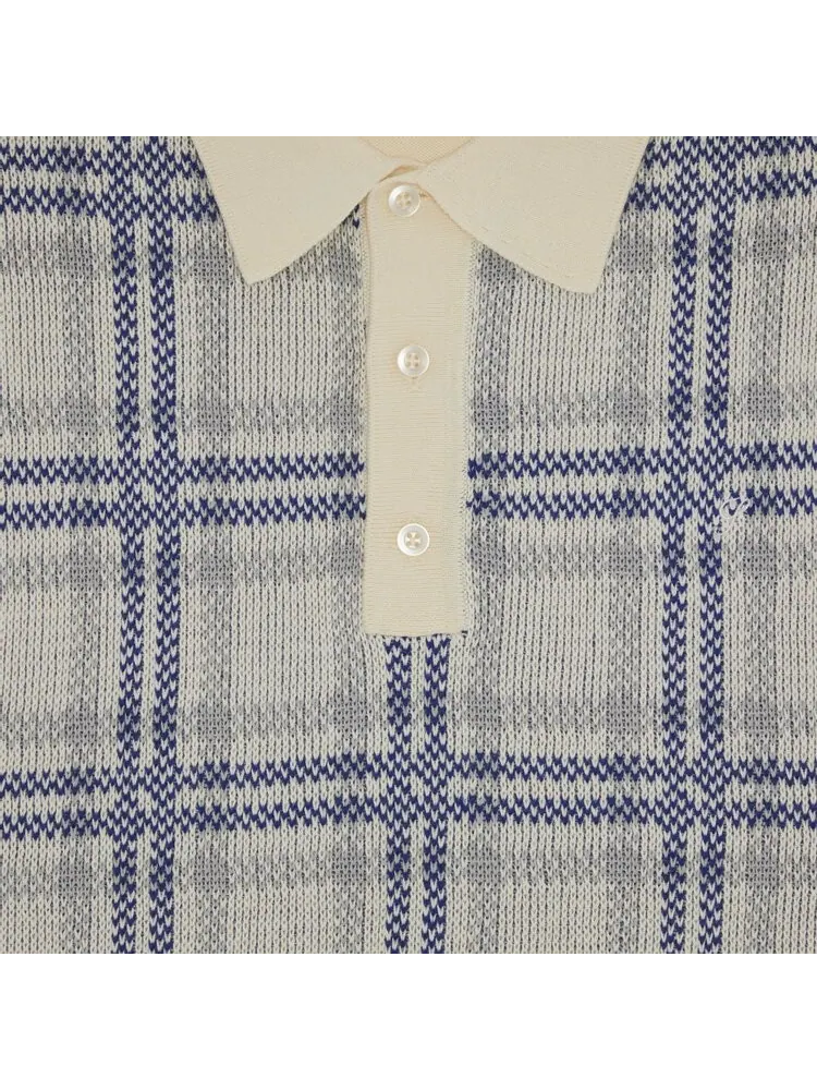 Поло Supreme Plaid Knit Short-Sleeve Polo — изображение 3 из 3, белый