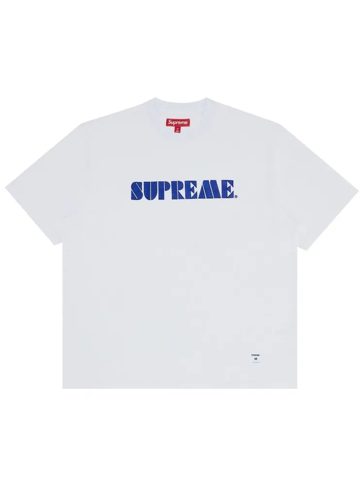 Топ Supreme Stencil Embroidered Short-Sleeve Top — изображение 1 из 2, белый