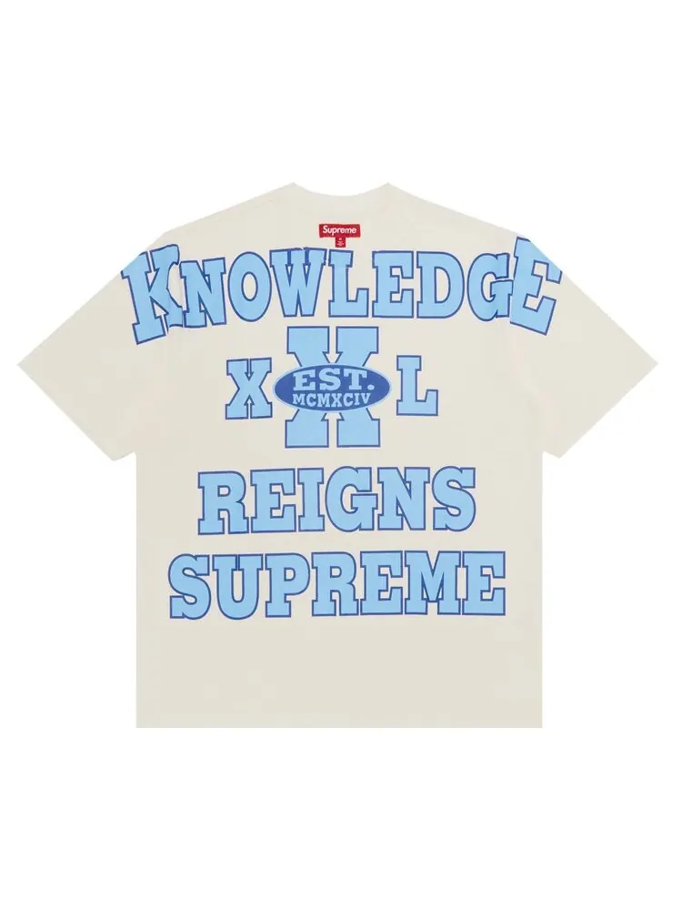 Топ Supreme Overprint Knowledge Short-Sleeve Top — изображение 1 из 3, бежевый