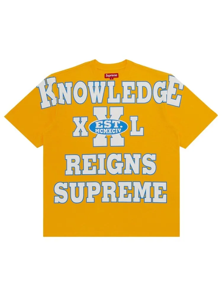 Топ Supreme Overprint Knowledge Short-Sleeve Top — изображение 1 из 3, золото