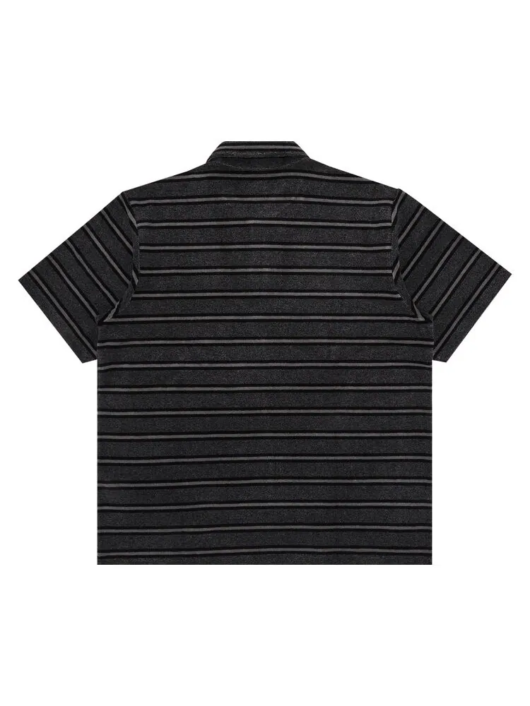 Поло Supreme Stripe Terry Short-Sleeve Polo — изображение 2 из 3, черный