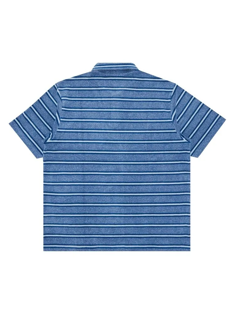 Поло Supreme Stripe Terry Short-Sleeve Polo — изображение 2 из 3, синий
