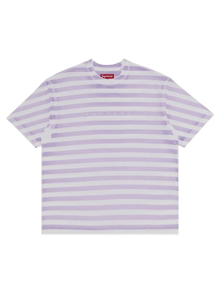 Топ Supreme Overprint Stripe Short-Sleeve Top — изображение 1 из 2, фиолетовый
