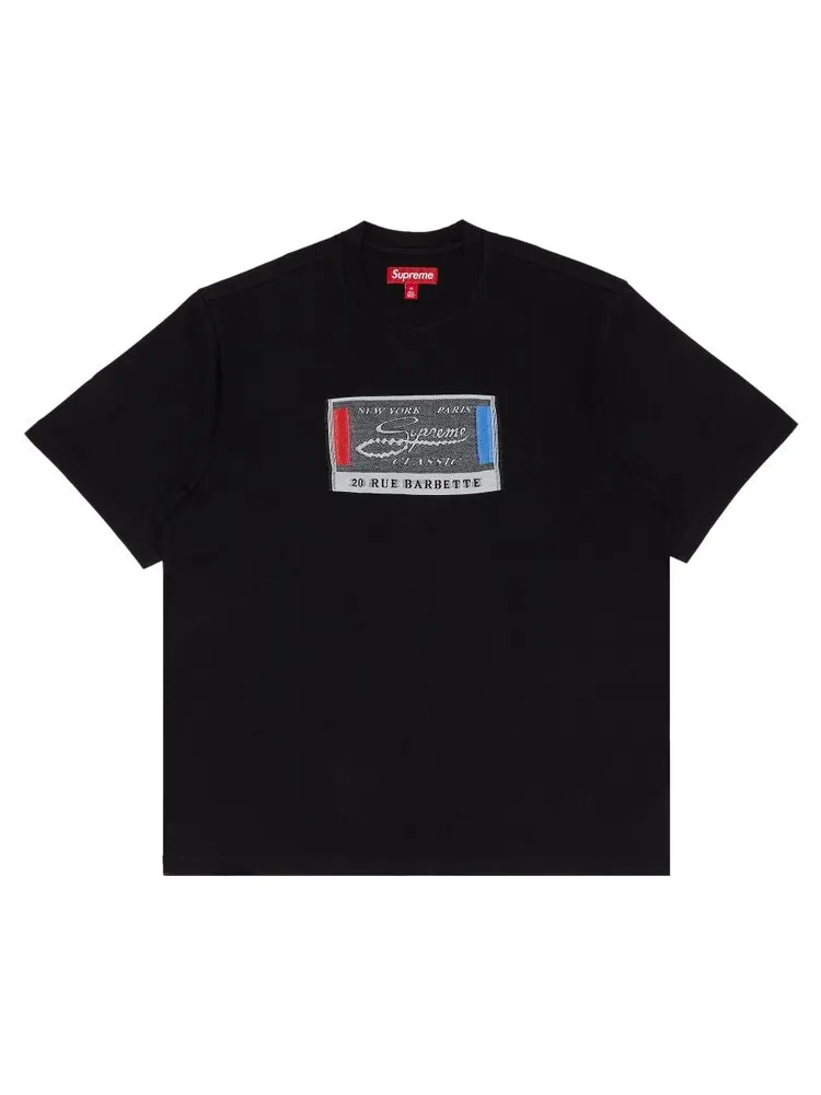 Топ Supreme Intarsia Label Short-Sleeve Top — изображение 1 из 2, черный