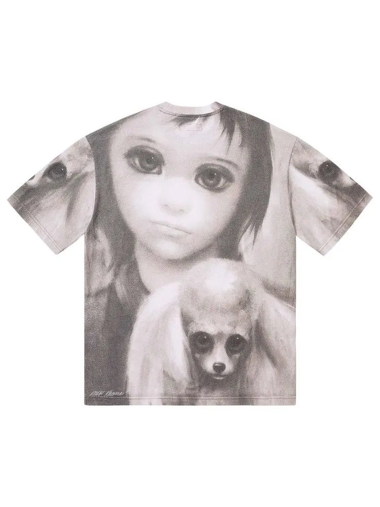 Топ Supreme Margaret Keane Best Friends Short-Sleeve Top — изображение 2 из 2, серый