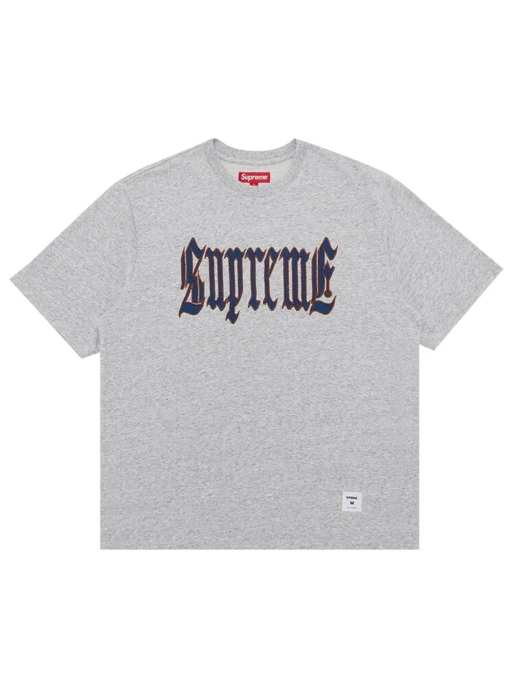 Топ Supreme Old English Short-Sleeve Top — изображение 1 из 2, серый