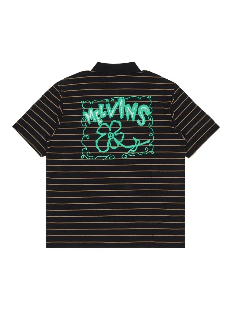 Поло Supreme x Melvins Stripe Short-Sleeve Polo — изображение 2 из 3, черный