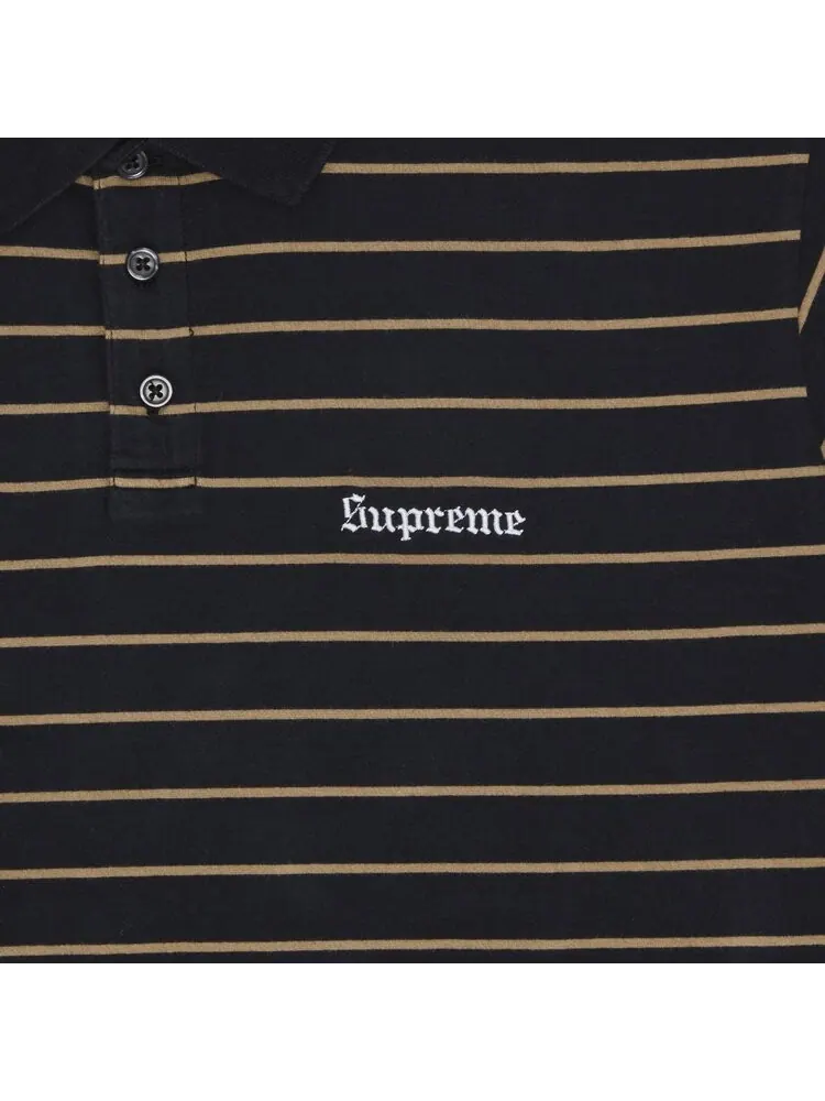 Поло Supreme x Melvins Stripe Short-Sleeve Polo — изображение 3 из 3, черный