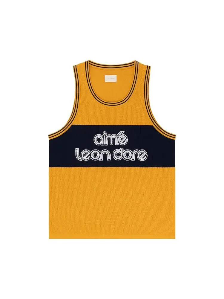 Джерси Aimé Leon Dore Knit Basketball Jersey Yellow — изображение 1 из 2, желтый