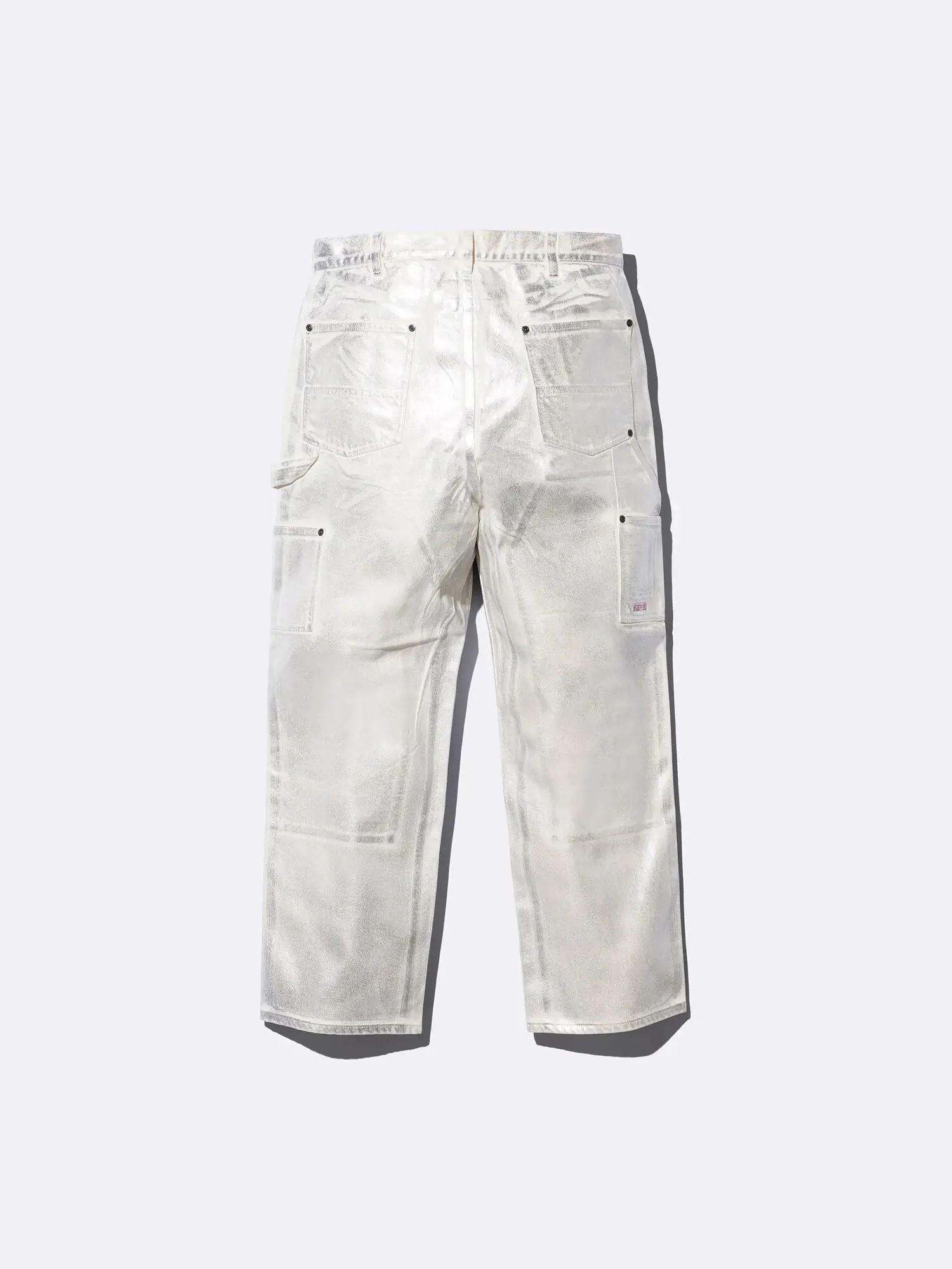 Брюки Supreme x MM6 Maison Margiela Foil Double Knee Painter — изображение 2 из 6, серебряный