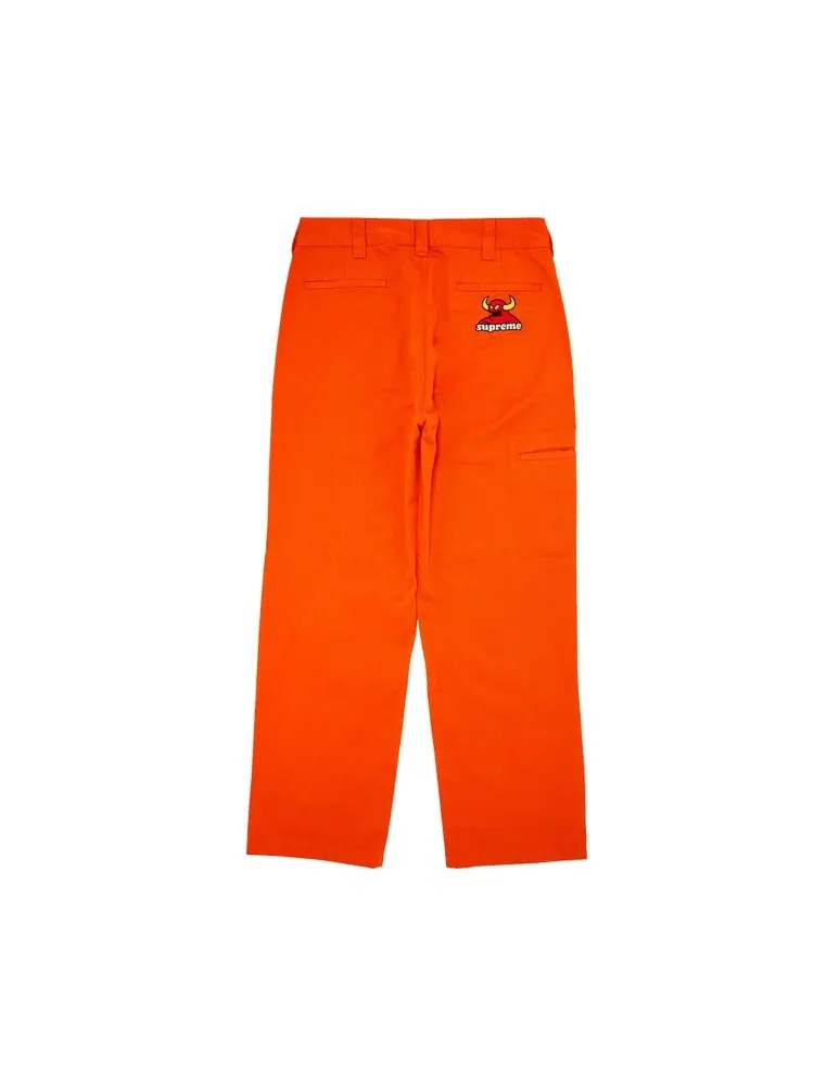 Брюки Supreme x Toy Machine Work Pant — изображение 2 из 3, оранжевый