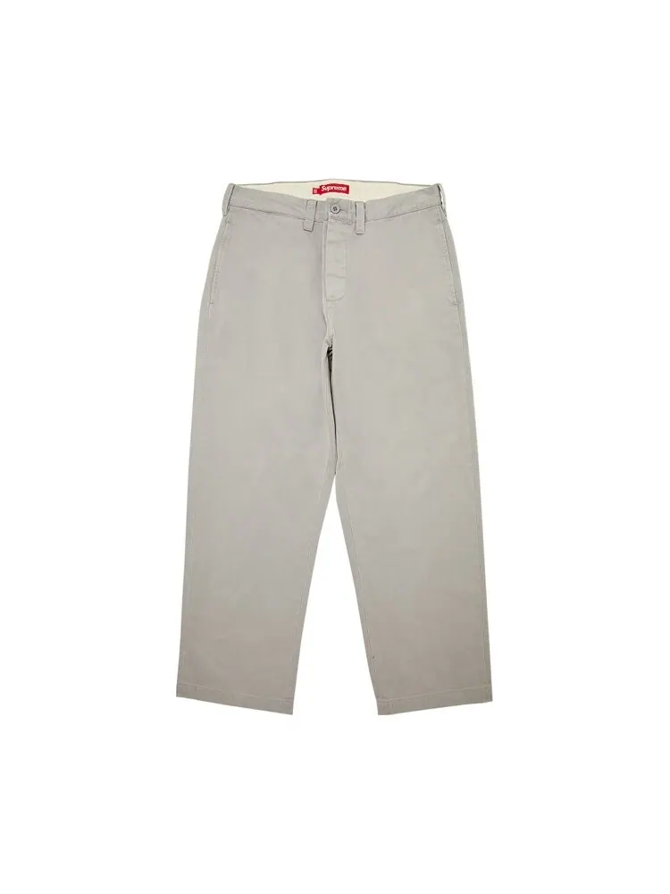 Брюки Supreme Chino Pant — изображение 1 из 3, серый